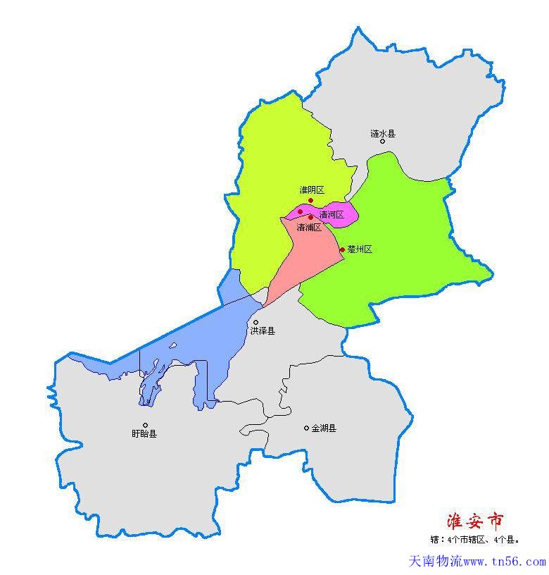 江苏淮安地区地图图片